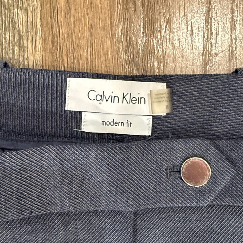 Calvin Klein Modern Fit Navy Women's Dress Career Pants - Picture 2 of 3